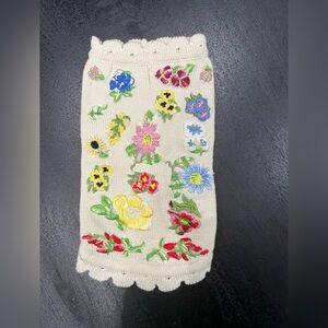 🌸🐕🌺Small Dog/Cat🌺🐈‍⬛🌸 Floral Knit Embroidered Sweater Size XS